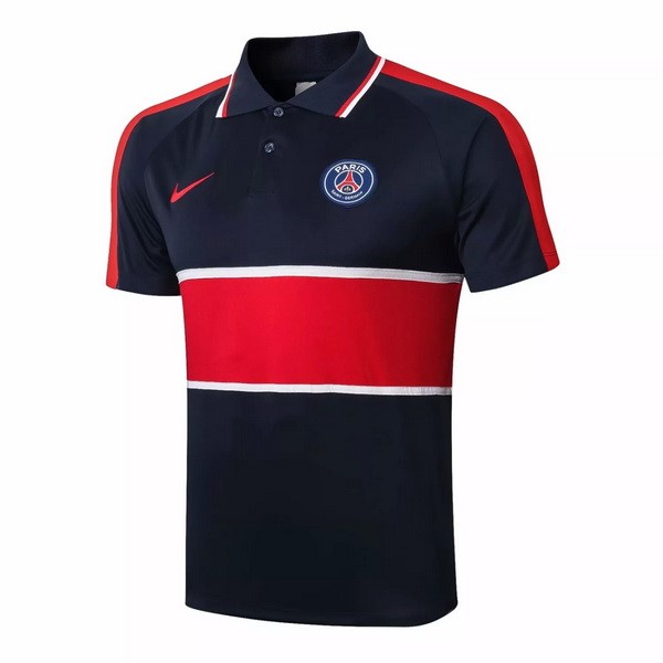 Polo Paris Saint Germain 2020 2021 Negro Rojo Blanco